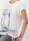 Monari “New York” Text Print Top, White