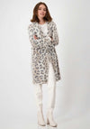 Monari Leopard Fluffy Knit Coat, Beige