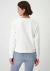 Monari Glossy Letter Sweatshirt, White