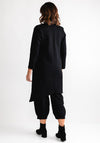 My Soul Line Pattern Long Cardigan, Black