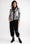 My Soul Colour Block Loop Scarf, Grey & Black