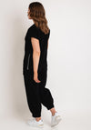 My Soul Side Zip Textured Top, Black