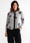 My Soul Print Pattern Top, Grey & Black