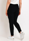 My Soul Zip Detail Slim Leg Textured Trousers, Black