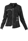 My Soul Faux Suede Zip Through Jacket, Black