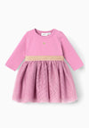 Name It Baby Girl Otul Long Sleeve Dress, Mauve Orchid