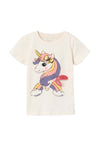 Name It Mini Girl Barbelle Short Sleeve Tee, Jet Stream