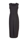 Naya Inverted Pleat Front Sleeveless Dress, Black