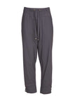 Naya Drawstring Button Cuff Trousers, Anthracite Grey