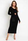 Naya Basic Long Sleeve Maxi Jersey Dress, Black