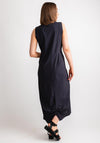 Naya Inverted Pleat Front Sleeveless Dress, Anthracite Grey