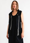 Naya Contrast Panel Waistcoat, Black Multi