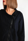 Naya Asymmetrical Zip Jacket, Black