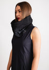 Naya Padded Zip Neck Warmer, Black