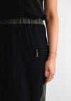 Naya Pocket Detail Pencil Skirt, Green and Black