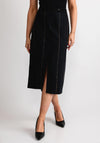 Naya Pinstripe Midi Pencil Skirt, Black