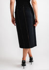 Naya Pinstripe Midi Pencil Skirt, Black