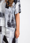 Naya Fade Print Oversized Top, Grey