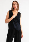 Naya Asymmetric Button Up Waistcoat, Black