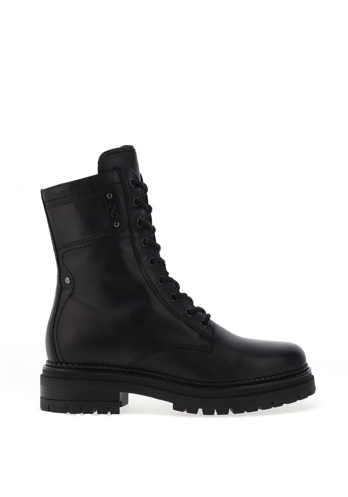 Nero Giardini Leather Military Boot, Black - McElhinneys