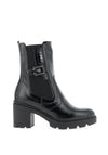 Nero Giardini Patent Chunky Heeled Boots, Black