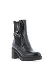 Nero Giardini Patent Chunky Heeled Boots, Black