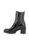 Nero Giardini Patent Chunky Heeled Boots, Black