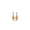 Newbridge Angel Wing Earrings with Blue & Clear Stones, Gold