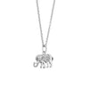 Newbridge Elephant Charm Necklace, Silver