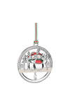 Newbridge Snowman Couple Round Christmas Tree Decoration