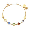 Newbridge Amy Colourful Stone Bracelet, Gold