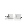 Newbridge Silverware Men's Clear Stone Cufflinks, Silver