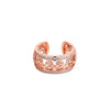 Newbridge Lotus Flower Ring Clear Stones, Rose Gold