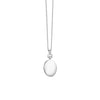 Newbridge Plain Rhodium Plate Locket, Silver