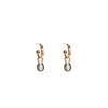 Newbridge Drop Earrings with Blue Stone, Gold