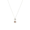 Newbridge Ti Amo Pendant with Peach Stone Necklace, Silver