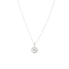 Newbridge Spiral Pendant with Clear Stone Necklace, Silver