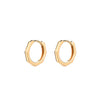 9 Carat Gold Collection Hexagonal Huggie Hoops, Gold