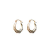 9 Carat Gold Pattern Creole Hoops, Gold