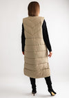 Noisy May Dalcon Long Puffer Gilet, Beige