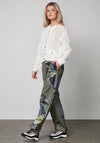 Nu Denmark Yoko Floral Print Trousers, Green