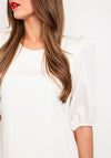 Olimara Cutout Bow Back Detail Blouse, Cream