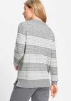 Olsen Henny Grid Stitch Jumper, Grey