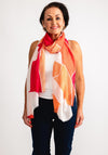 Olsen Patterned Scarf, Orange Multi