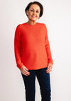 Olsen Cotton Knit Jumper, Orange