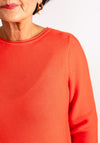 Olsen Cotton Knit Jumper, Orange