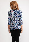 Olsen Abstract Floral Jersey Top, Blue