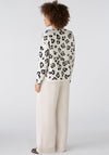 OUI Animal Print Long Sleeve Knit Jumper, Off White