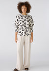 OUI Animal Print Long Sleeve Knit Jumper, Off White