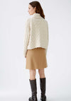 Oui Polo Neck Knitted Jumper, Cream